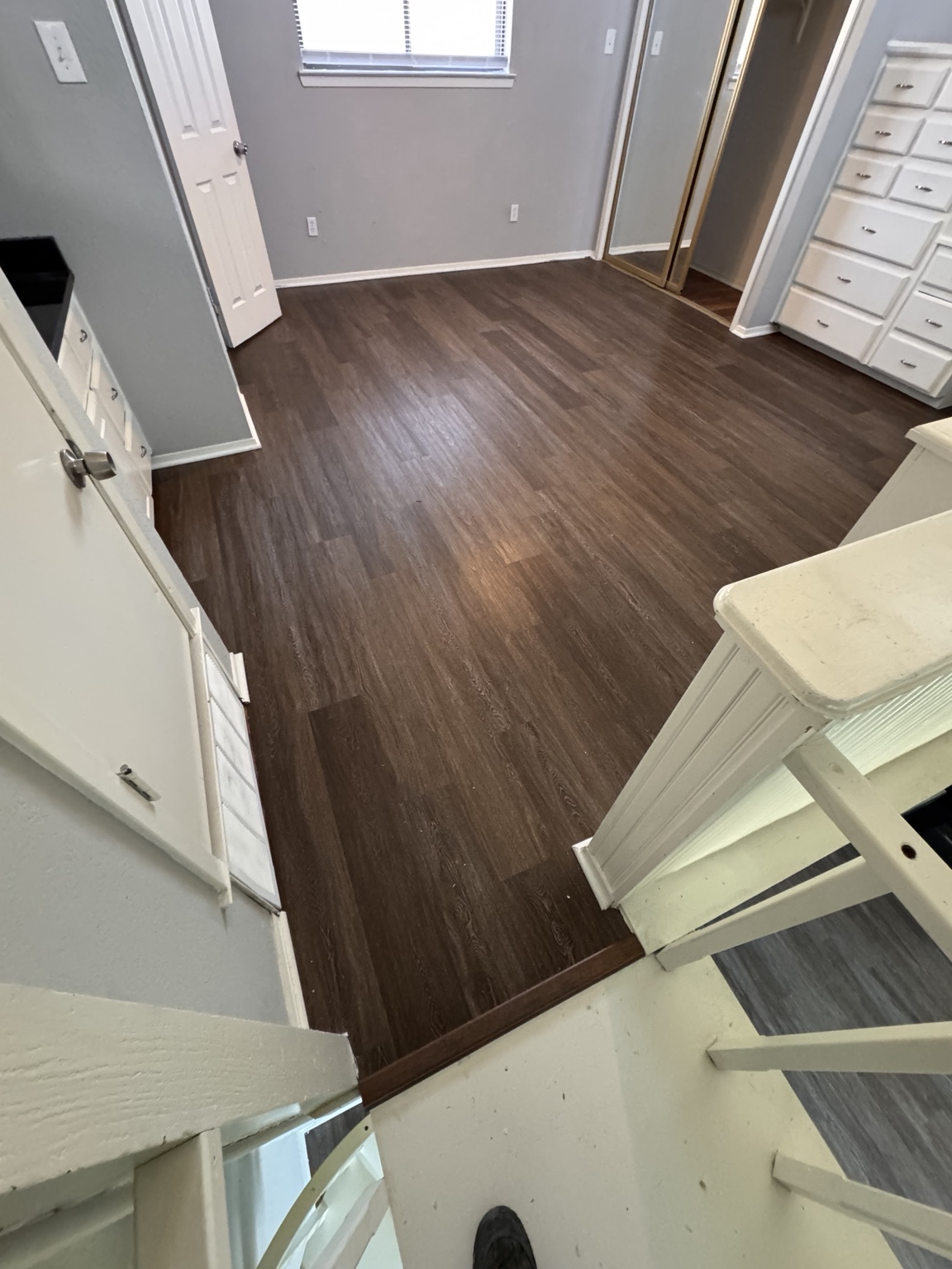 Completed flooring installation in a home